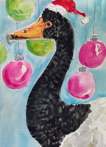 Kid’s Christmas Magpie Goose painting  morning Workshop Thursday 18th December