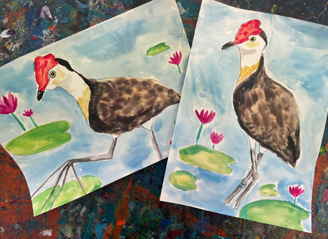 Kids Watercolour  Jacanas- 16th Nov