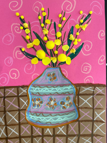 Bright Wattle mixed media. Saturday 29th August  workshop: