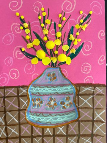 Bright Wattle mixed media. Saturday 29th August  workshop: