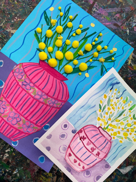Kids Bright Wattle mixed media Art workshop -Wednesday 30th September