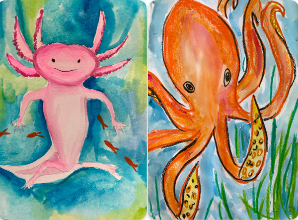 Kids Axolotl and Octopus. Morning Workshop - Tuesday 1st July