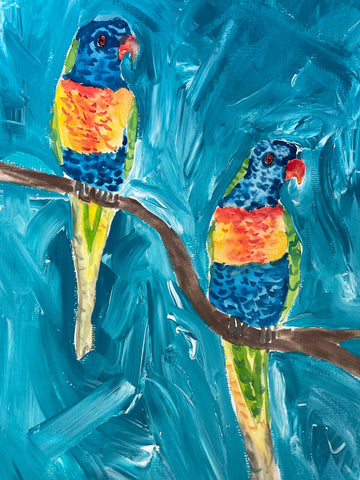 Kids Lorikeet painting  Saturday 10th May Morning Workshop