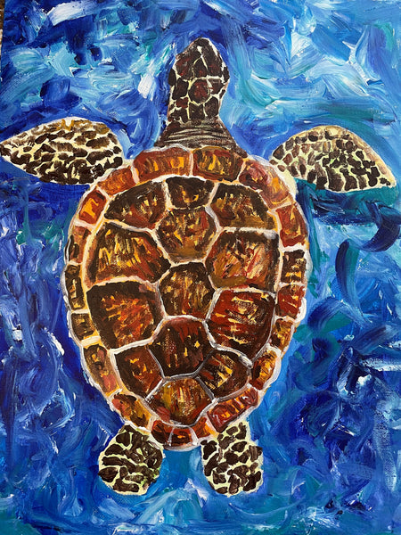 Sea Turtle on Canvas- Thursday 9th January Morning Workshop