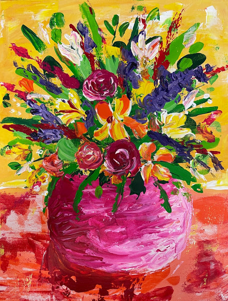 Kids Palette Knife Flowers- Thursday Afternoon -9th July